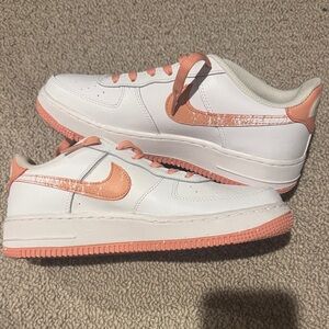 Kids White and Pink Sneakers